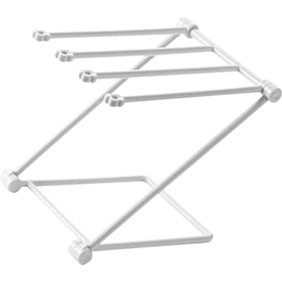 Égouttoir à torchons de comptoir 4 bras Pliable Vertical Support pour serviettes à main Support de rangement pour torchons de cuisine Gris clair gris clair