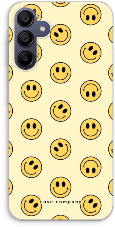 Case Company® - Hoesje geschikt voor Samsung Galaxy A15 hoesje - Smiley N°2 - Soft Cover Telefoonhoesje - Bescherming aan alle Kanten en Schermrand