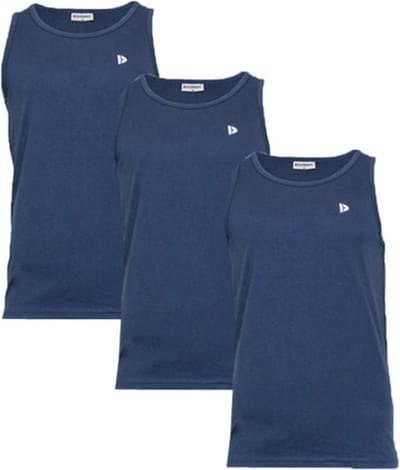 3-Pack Donnay - Muscle shirt (James) - Tanktop - Heren - Navy (010) - maat 4XL
