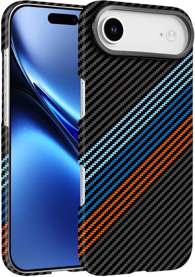 Hoesje Geschikt voor iPhone Air Hoesje riemen - Carbon Hoesje Geschikt voor MagSafe iPhone 17 Air - Shockproof Back Cover