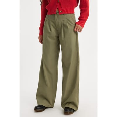 Levi's Pleated Wide Leg Trousers Größe: W23L30 | Straight Jeans Outlet | Damen