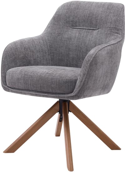 Eetkamerstoel Avola Antraciet/Naturel - Giga Living - Set van 2