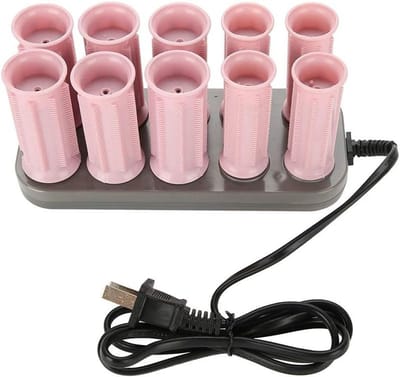 Professionele 10-delige Elektrische Verwarmde Krulrollers voor Lang Haar - Haarstyling en Volume