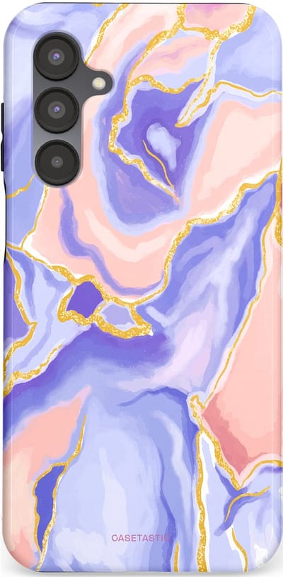 Casetastic hoesje geschikt voor Samsung Galaxy A16 - Dubbellaagse bescherming - Riviergloed - Fashion Case - Lavendel Lichtgrijs Zand Lichtroze