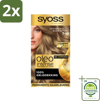 Syoss Oleo Intense - Haarverf - 7-10 - Natuurlijk Blond - 115ml x 2
