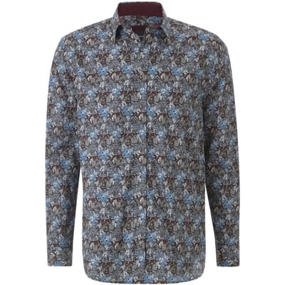 Babista herren Overhemd - 39/40 - blauw - Plus Size