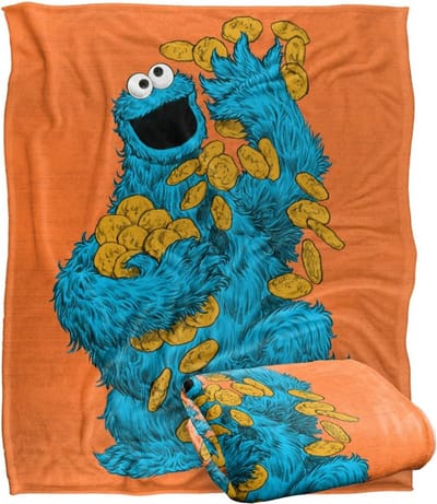 Koekiemonster Deken - Superzachte Silky Touch Plaid 152 x 127 cm