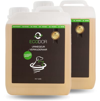 Ecodor UF2000 4Pets Urinegeur Verwijderaar Kat - Kattenpis Geur Verwijderen - Ongeparfumeerd - Navulling 2× 2500 ml