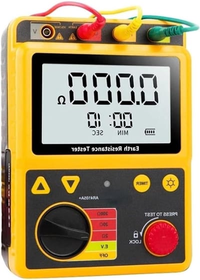 Aardingsmeter - Grondweerstandsmeter - Elektrische Veiligheid - Zeer Nauwkeurige Meting - 1 Aantal - Grijs