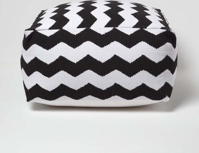 Homescapes Designer Kruk Poef Würfel Chevron - L