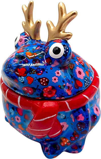 Pomme Pidou Storage Jar Kerst Kikker Freddy 004 (15x15x15cm - Keramiek)
