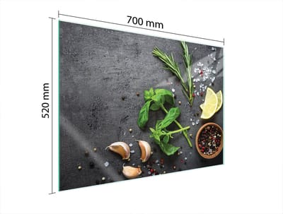 TMK ArtDeko - Beschermplaat voor fornuis - 70x52 cm - Veilig en Modern - Sfeervolle Decoratie
