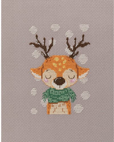Borduurpakket 8-562 Deer in a Scarf - PANNA