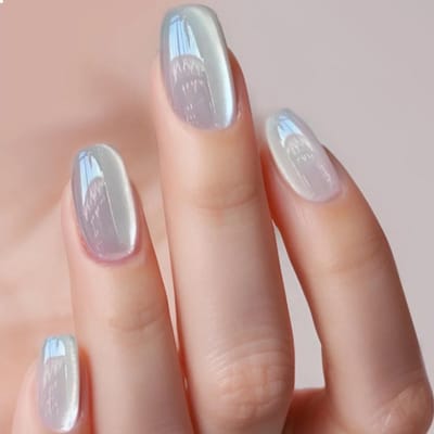 Dailygoody - Witte Kattenoognagels - Korte Kunstnagels - Glanzend