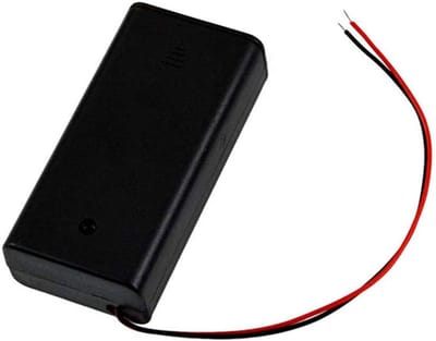 Batterijhouder - Opbergdoos Batterijen - Apparaten Voeden - Met Deksel - Zwart