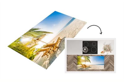 Keukenloper - Loper keuken - Strandstoel - Palmboom - Lucht - 120x60 cm - Keukenloper vinyl