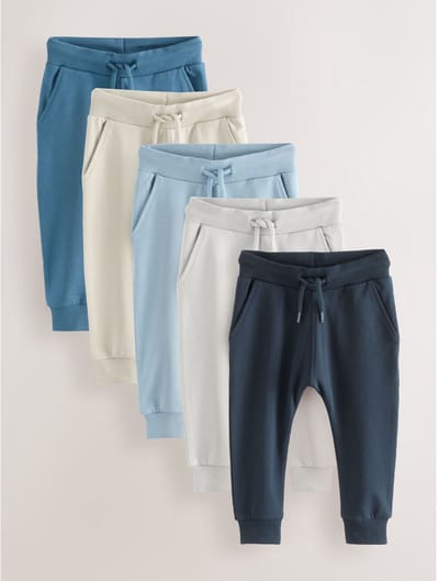 Next - Jongens - Verpakking van 5 joggingbroeken - Blauw