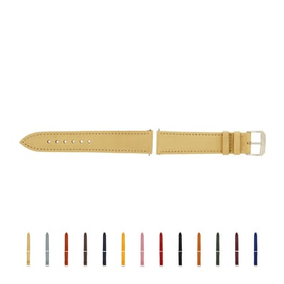 SELVA horlogeband, 14-24 mm, leer, verwisselbaar, vervangende band voor smartwatch, gemaakt in Duitsland