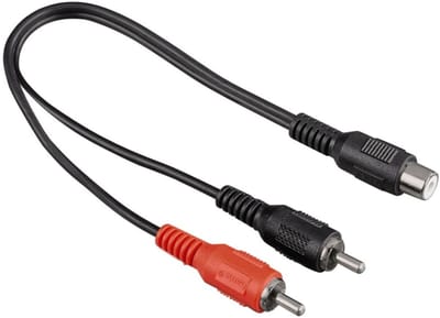 Adapter 2 RCA-stekkers - RCA-aansluitingen
