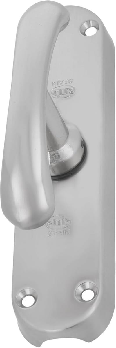 Overslagklep voor ramen - Veiligheidssluiting met deurgreep en centrale houder 150 x 38 mm