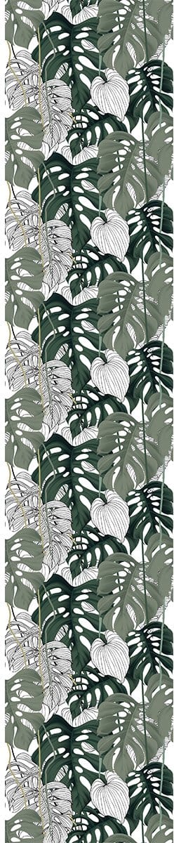 Voorgelijmd vliesbehang - TROPICAL MONSTERA PALMBLADEREN - 1 rol van 300x60cm