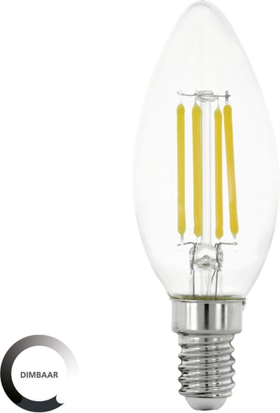 EGLO LED Lamp - E14 - Ø 3.5 cm - Helder - 806 lumen - 2700K - Dimbaar