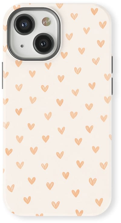 Tough Hoesje met Hartjes geschikt voor iPhone 13 Mini | Little Love Tough Case Geschikt voor Mag | Hartjes Print Backcover geschikt voor iPhone 13 Mini Blush Hearts