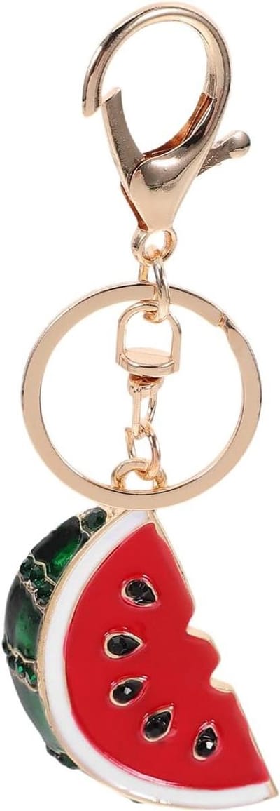 Allecta - Sleutelhanger Watermeloen Palestina Glinsterend Fruit 11.00x3.00x1.00CM