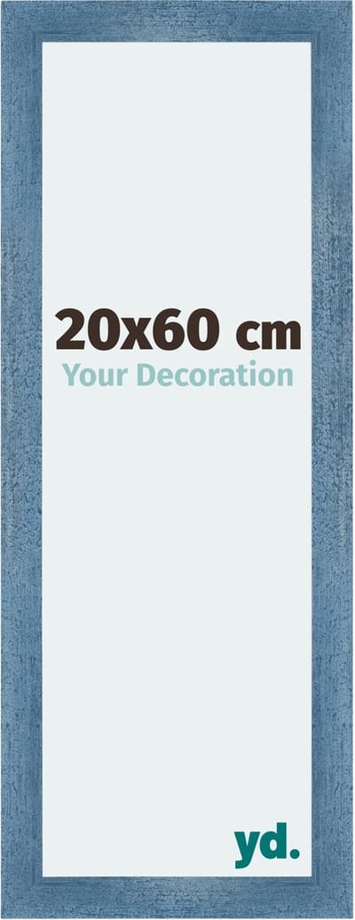 Your Decoration - Fotolijst 20x60 cm - MDF - Helder Blauw Geveegd - Mura