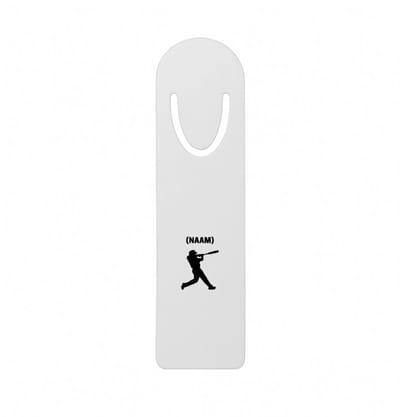 Hacebo® - Honkbal met eigen naam metalen boekenlegger - Honkbal - Honkballer - Sport Bladwijzer boekenleggers - 12.7 cm x 3.2cm