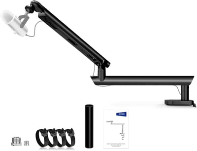 Professionele Microfoonstandaard met Demping, Boomarm voor Desk en Ball Head, Geschikt voor Blue Yeti, HyperX en Shure Microfoons
