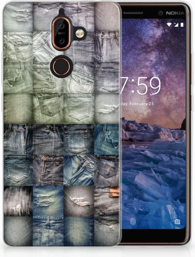 Silicone Back Cover Nokia 7 Plus Spijkerbroeken
