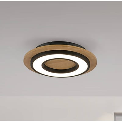JUST LIGHT. GmbH JUST LIGHT. Plafondlamp Tola, rond, hout, 3.000 K