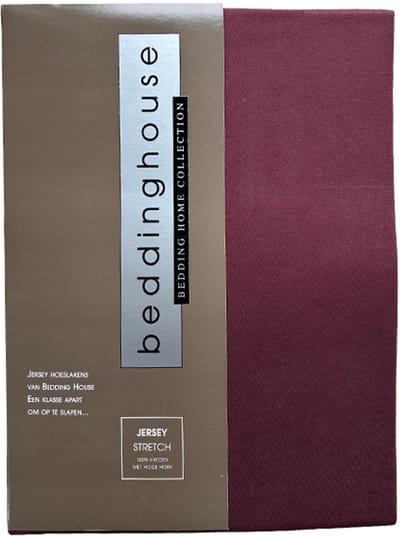 Beddinghouse Jersey Hoeslaken - 100% Hoogwaardig Jersey Stretch Katoen - 140x200/210 cm - Aubergine