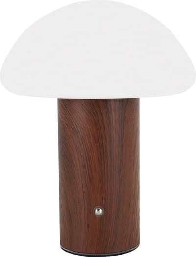 TRUFLA Led - Tafellamp Oplaadbaar – Draadloos en dimbaar – CCT Aanpaasbare licht kleur - Warm wit / Daglicht / koud wit - Moderne touch lamp – Nachtlamp Slaapkamer – 25 cm – Wenge kleur