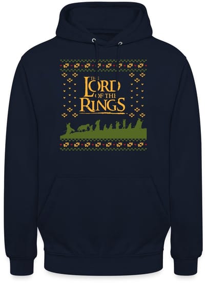 The Lord Of The Rings Ugly Christmas Design Hoodie Unisex