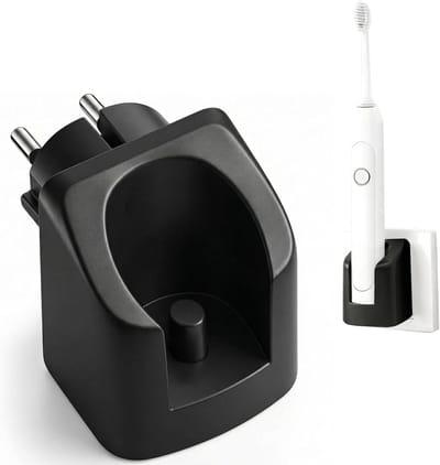 Oplaadstation Geschikt voor Oral-B elektrische tandenborstels, oplader voor elektrische tandenborstels, draadloze wandlader, Europese standaard aansluiting (zwart).
