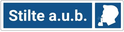 Stilte aub deurbordje met zelfklevende strip | Forex Re materiaal | 20 x 5 cm