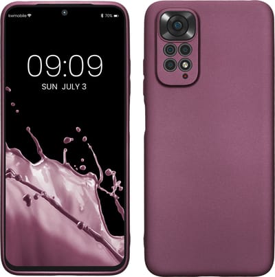 kwmobile metallic telefoonhoesje van TPU - geschikt voor Xiaomi Redmi Note 11 / Note 11S - Flexible case voor smartphone - In metallic lila