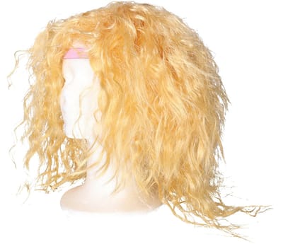 Fiestas Verkleed pruik jaren 80 voor dames - blond - gekruld - wilde krullen - foute party