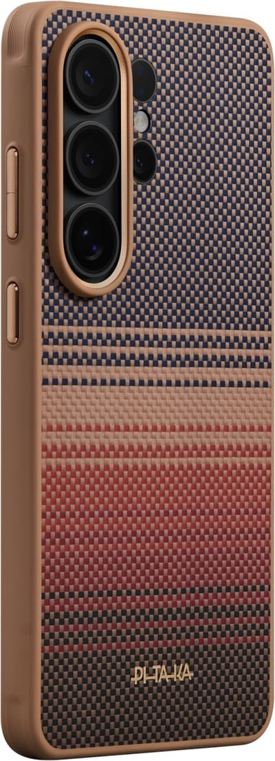 PITAKA Cairn Aaron Button Case - Hoesje Geschikt voor Samsung Galaxy S26 Ultra - Compatibel met MagSafe - Magnetische Back Cover - 1500D Aramidevezels Ultra Dun - NFC Functie - Sunset