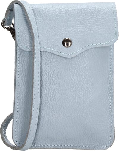 Charm London Elisa Telefoontasje - 100% Leer - Leren Tas - Lichtblauw