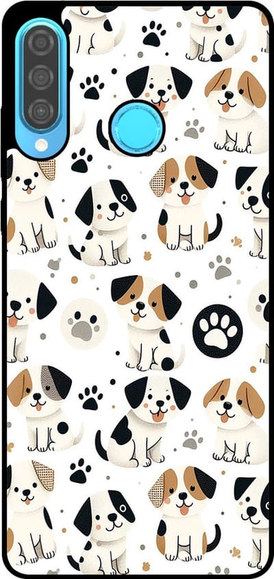 Smartphonica Telefoonhoesje Geschikt voor Huawei P30 Lite met honden opdruk - TPU backcover case dog design geschikt voor Huawei P30 Lite