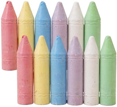 Cepewa Stoepkrijt XL - 12x stuks - kleurenmix - H18 cm - krijt - kleuren/tekenen