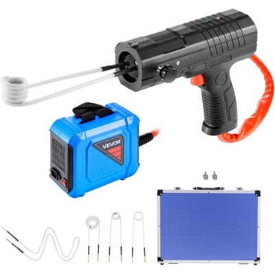 VEVOR inductieverwarmer voor het verwijderen van schroeven, 1800W magnetische inductieverwarmerset, verwarmer voor het verwijderen van roestige schroeven, autoreparatiegereedschap met 4 spoelen