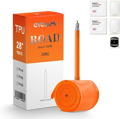 Ultralichte TPU Binnenband Racefiets 700C met 85mm Presta Ventil, Inclusief Reparatieset