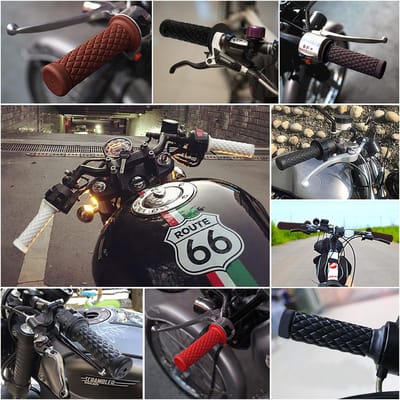Comfortabele Universele Motorfiets Handvatten 22mm 7/8 inch Zacht Rubber Vintage Stijl