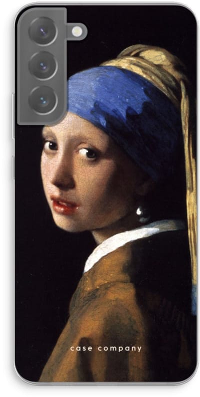Case Company® - Hoesje geschikt voor Samsung Galaxy S22 Plus hoesje - The Pearl Earring - Soft Cover Telefoonhoesje - Bescherming aan alle Kanten en Schermrand