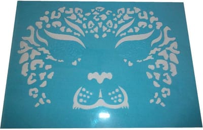 Aqua schmink sjabloon leeuwin