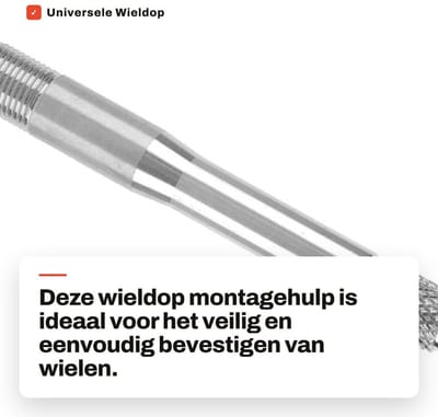 Dailygoods- Wieluitlijnpin Universeel - Duurzaam Staal - Bevestiging - Verbeterde Zichtbaarheid - M14x1.5/M14x1.25 - Eenvoudige Montage - Wielbeugel